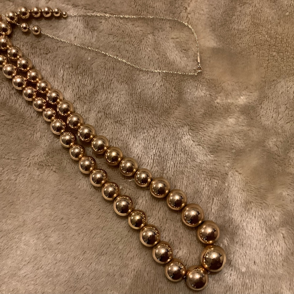 14k gold add a bead necklace